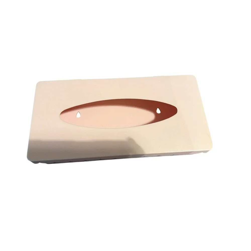 Vintage Pink Tissue Box Holder Scalloped Edge Plastic Box Bathroom